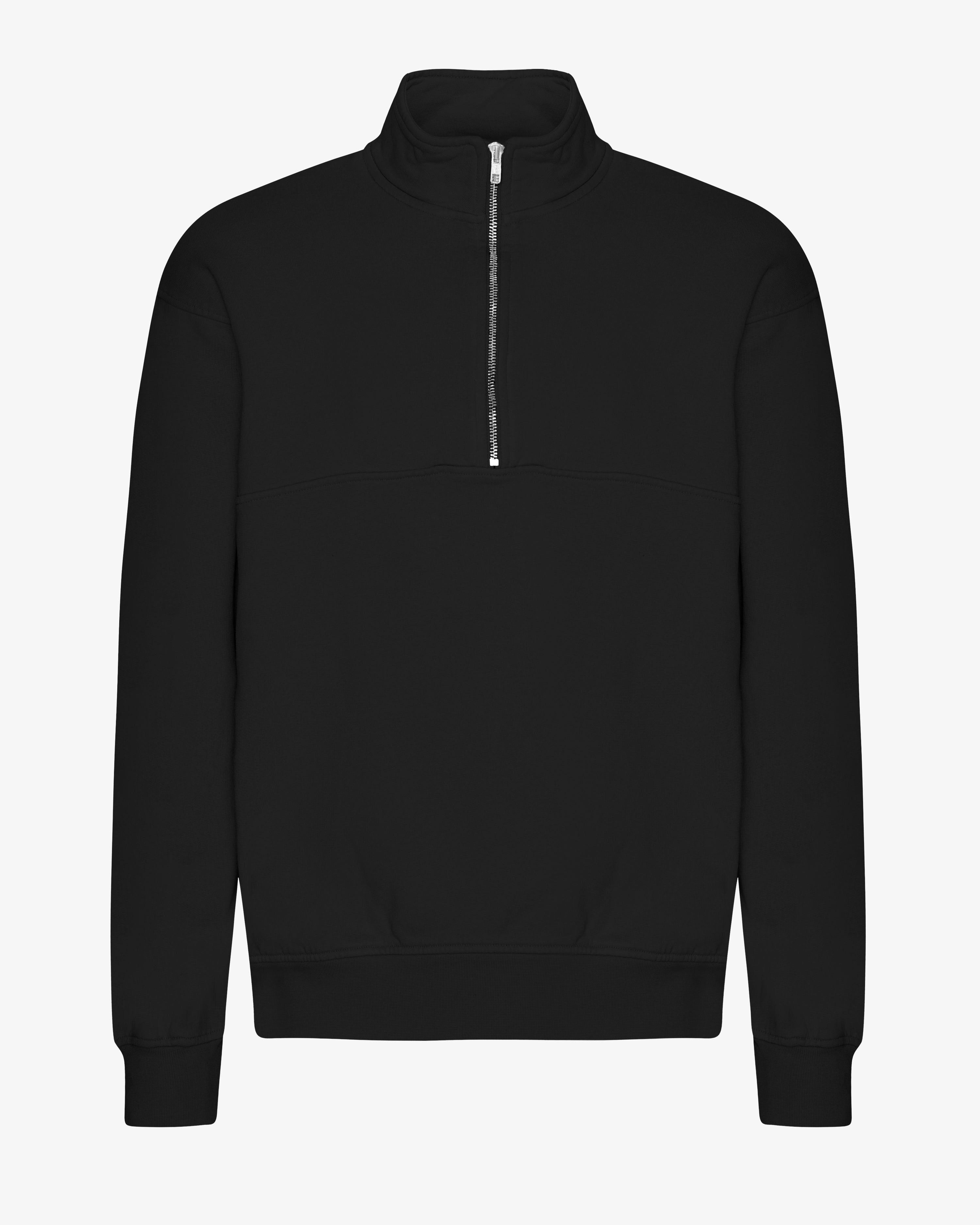 Organic Quarter Zip - Deep Black