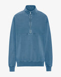 Organic Quarter Zip - Faded Indigo