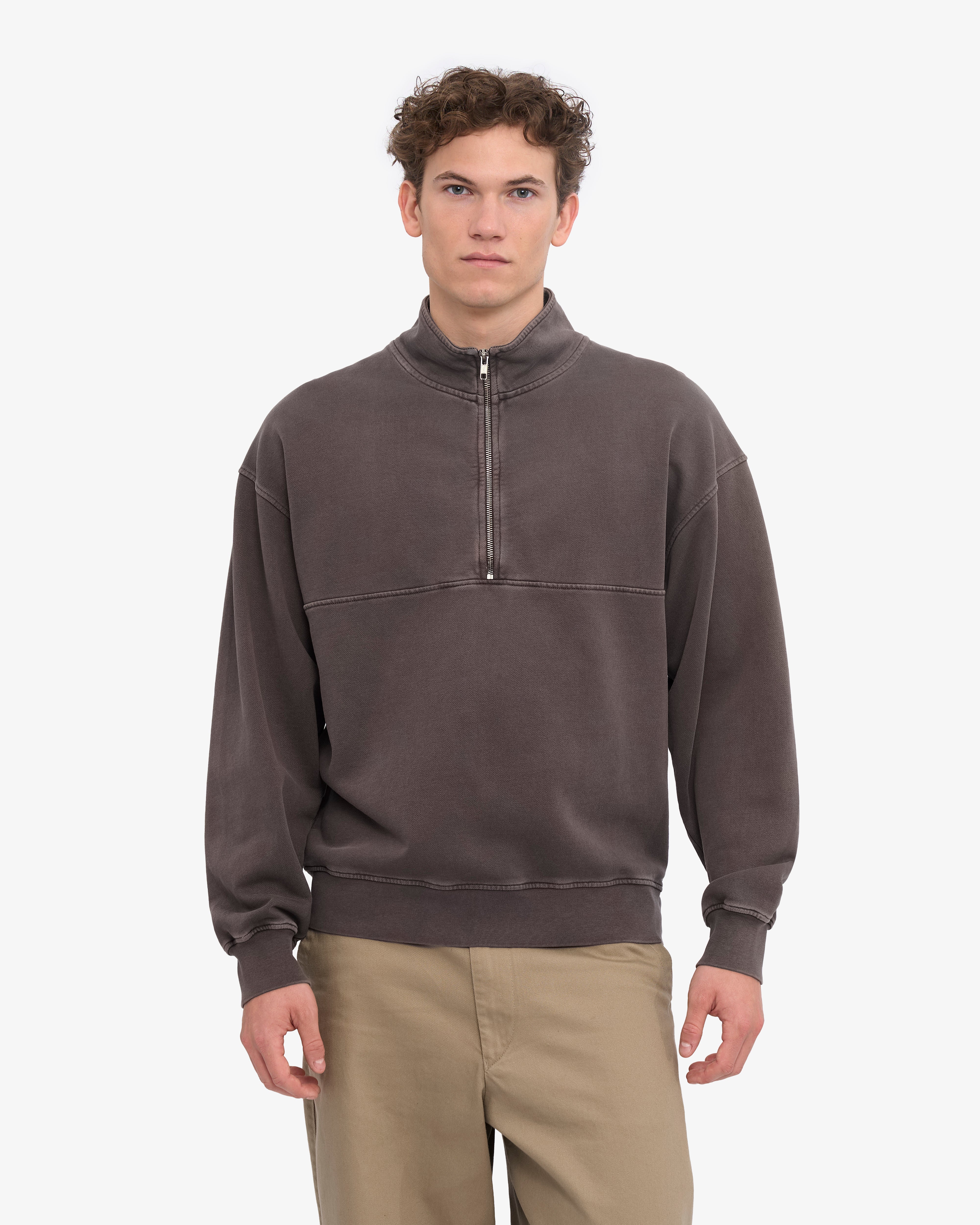 Organic Quarter Zip - Faded Mud