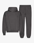 Organic Relaxed Hood Sweatsuit - Lava Grey