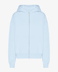 Organic Oversized Zip Hood - Polar Blue