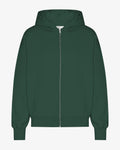Organic Oversized Zip Hood - Emerald Green