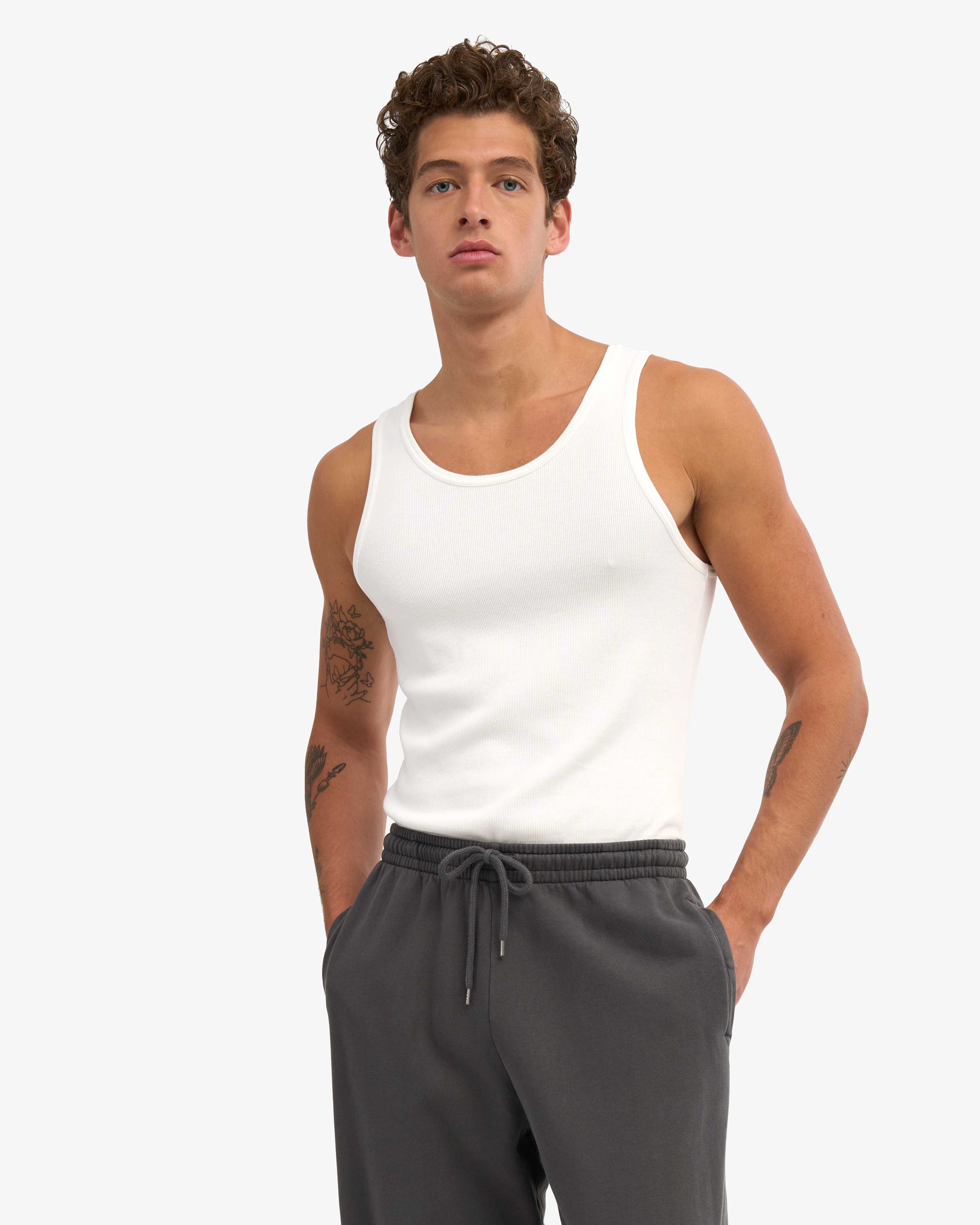 Organic Rib Tank Top - Optical White