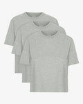 Organic Boxy Crop Tee - Heather Grey (3-Pack)