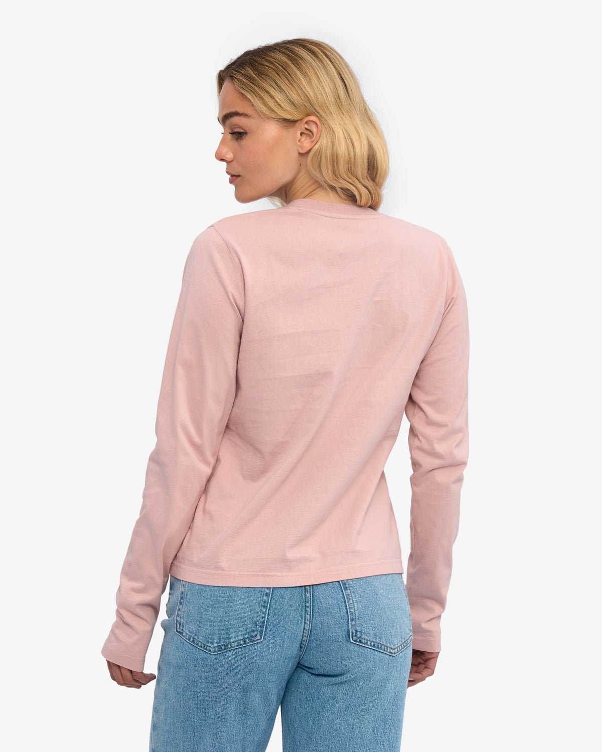 Women Organic LS T-Shirt - Faded Pink