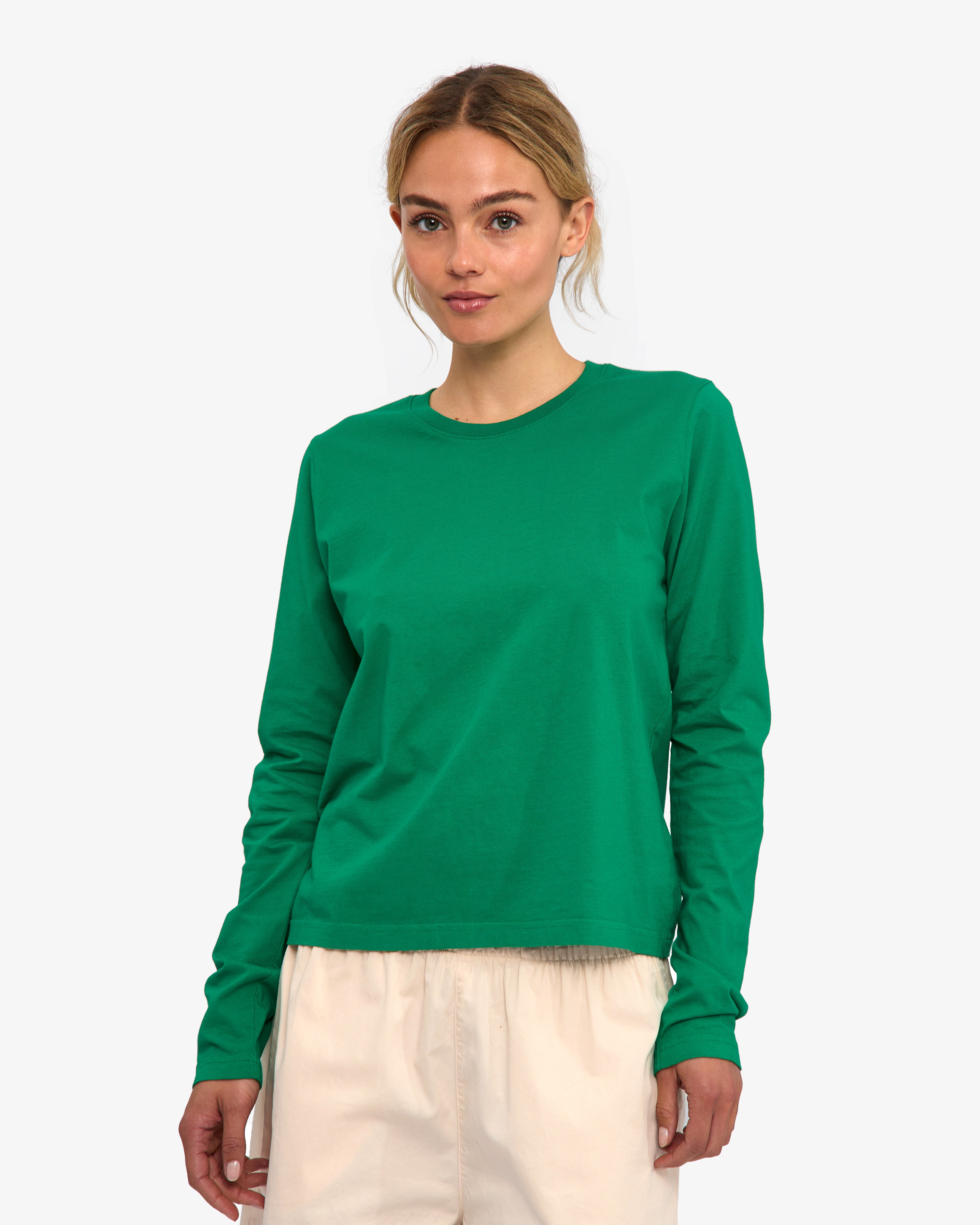 Women Organic LS T-Shirt - Kelly Green