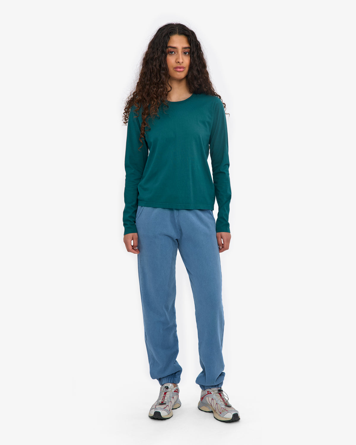 Women Organic LS T-Shirt - Ocean Green