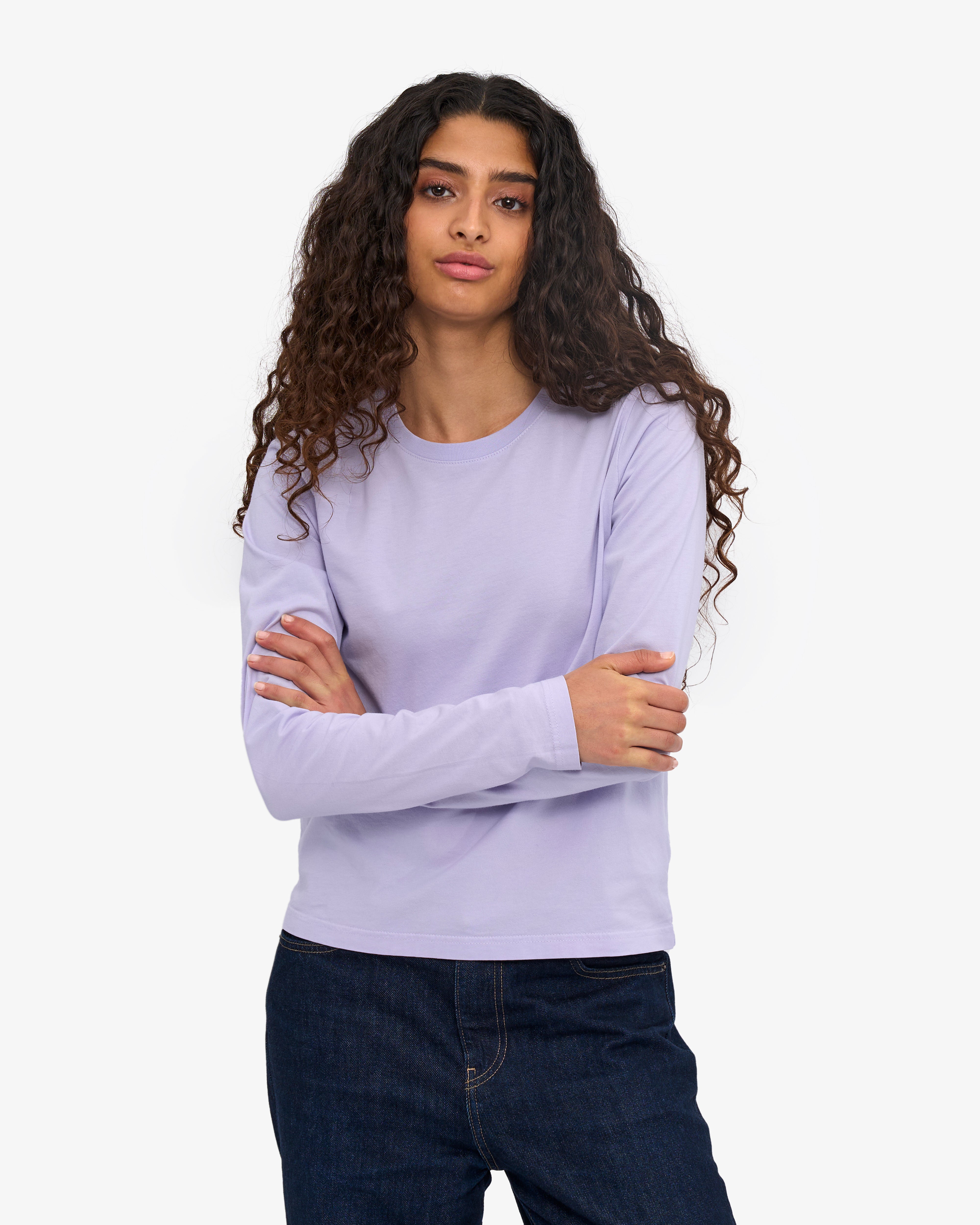 Women Organic LS T-Shirt - Soft Lavender