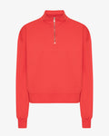 Women Organic Quarter Zip - Red Tangerine