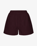 Women Organic Twill Shorts - Oxblood Red