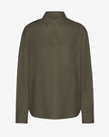 Organic Oversized Shirt - Dusty Olive