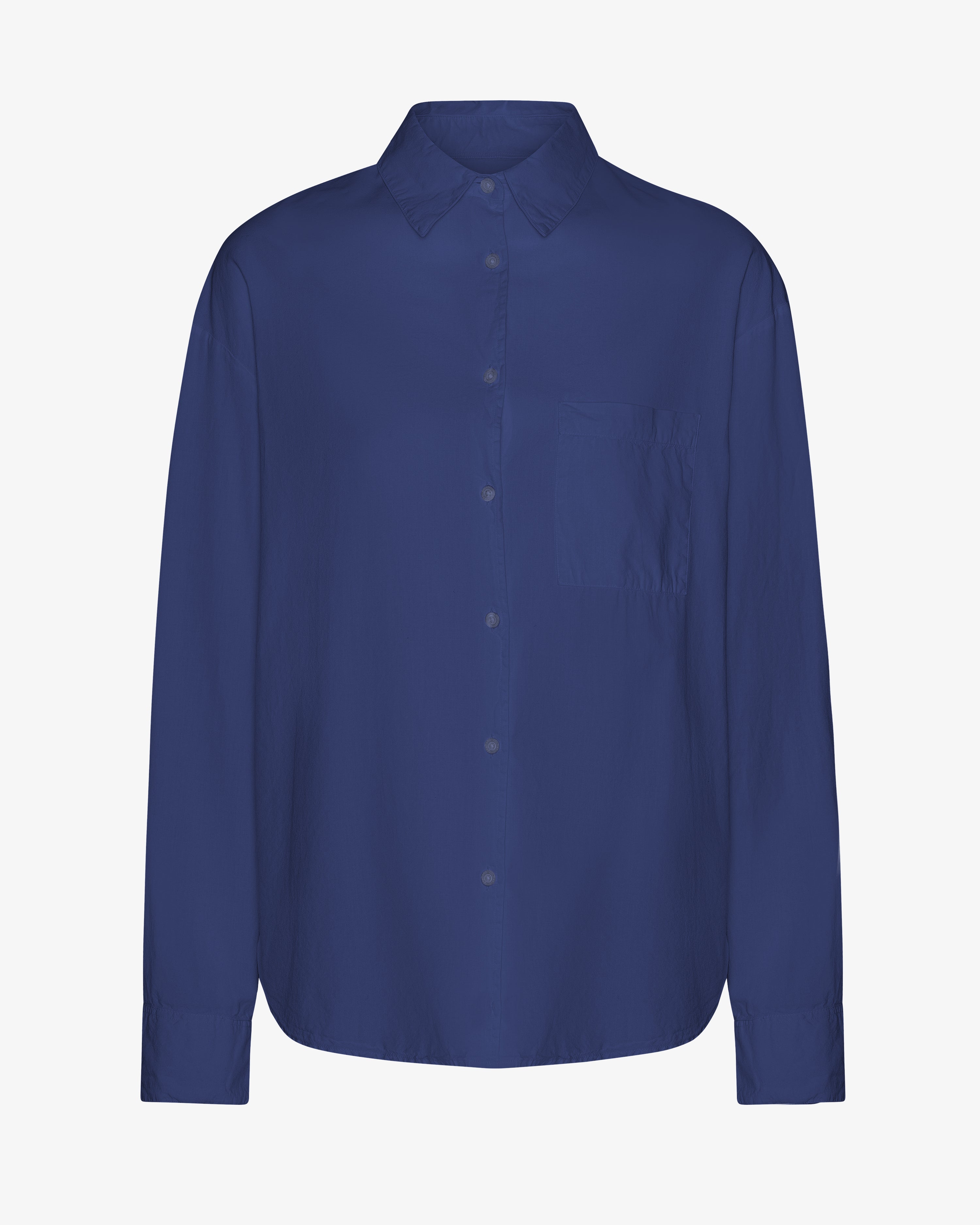 Organic Oversized Shirt - Marine Blue