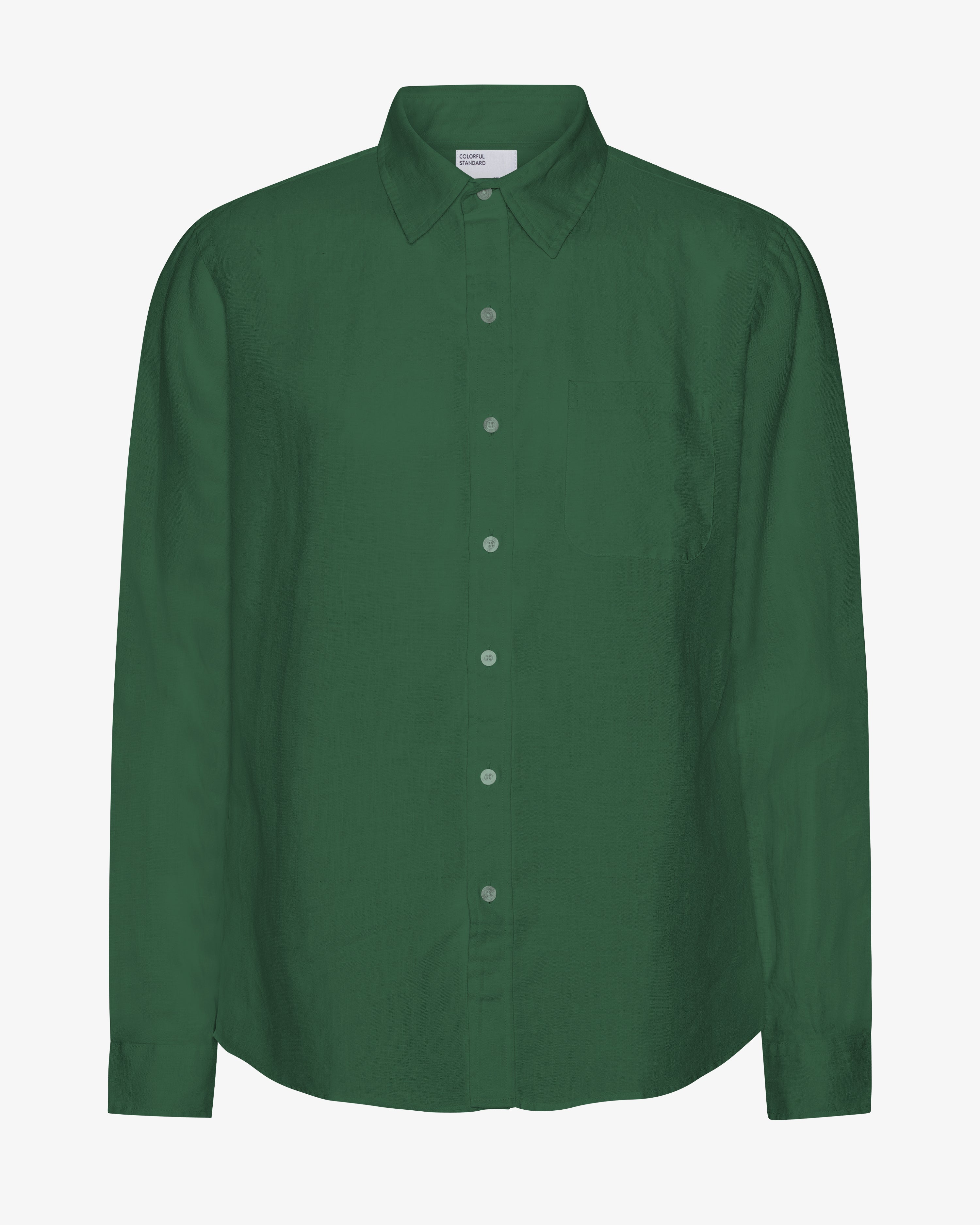 Linen Shirt - Emerald Green