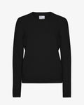 Women Classic Merino Wool Crew - Deep Black