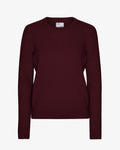 Women Classic Merino Wool Crew - Oxblood Red