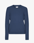 Women Classic Merino Wool Crew - Petrol Blue