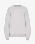 Oversized Merino Wool Crew - Snow Melange