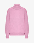Merino Wool Turtleneck - Cherry Blossom
