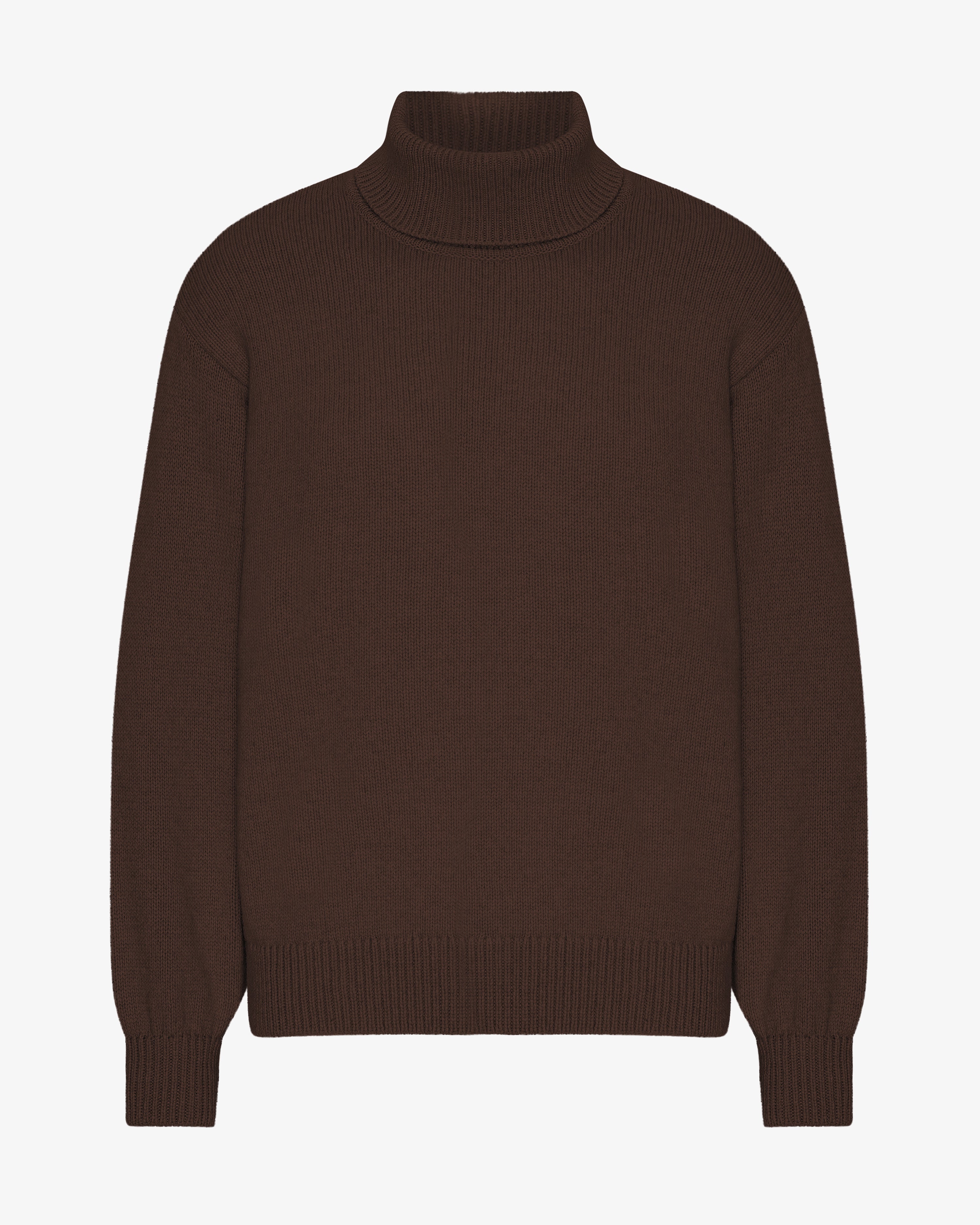 Merino Wool Turtleneck - Coffee Brown
