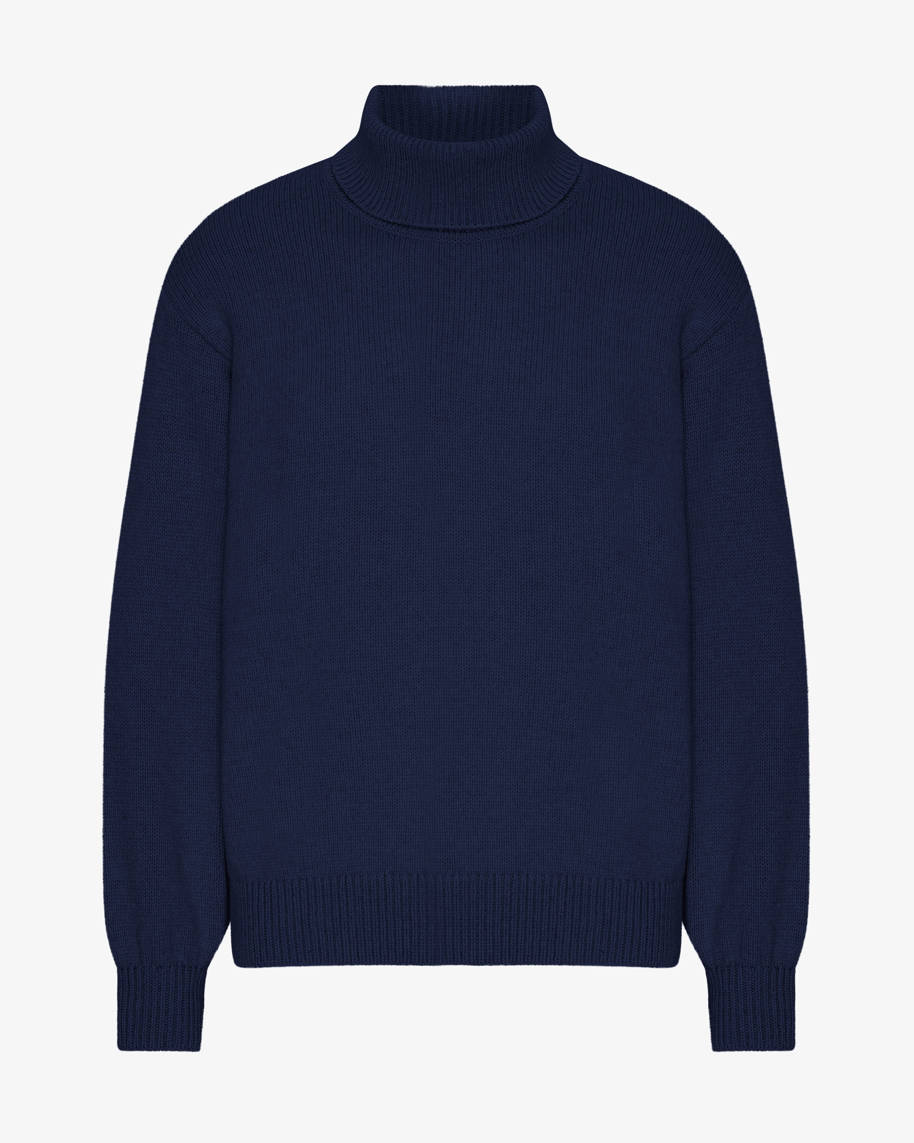 Merino Wool Turtleneck - Marine Blue