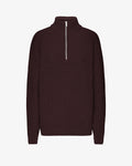 Merino Quarter Zip - Oxblood Red