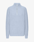 Merino Quarter Zip - Polar Blue