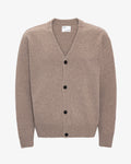 Merino Wool V-Neck Cardigan - Warm Taupe