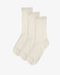 Women Classic Organic Sock - Ivory White (3-Pack)
