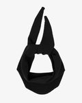 Merino Wool Triangle Scarf - Deep Black
