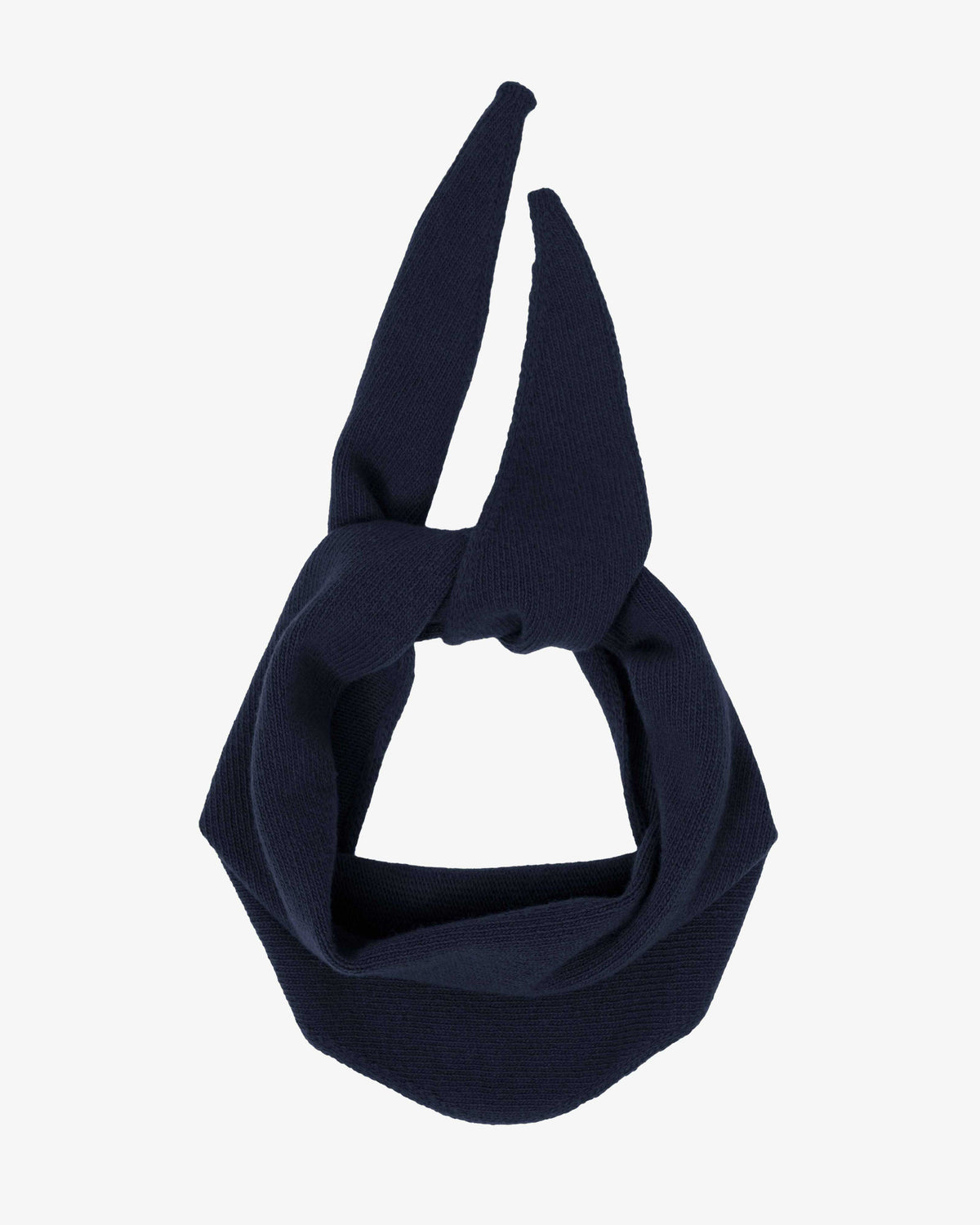 Merino Wool Triangle Scarf - Marine Blue