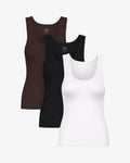 Women Organic Rib Tank Top - Mixed 04 (3-Pack)