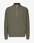 Merino Quarter Zip - Dusty Olive