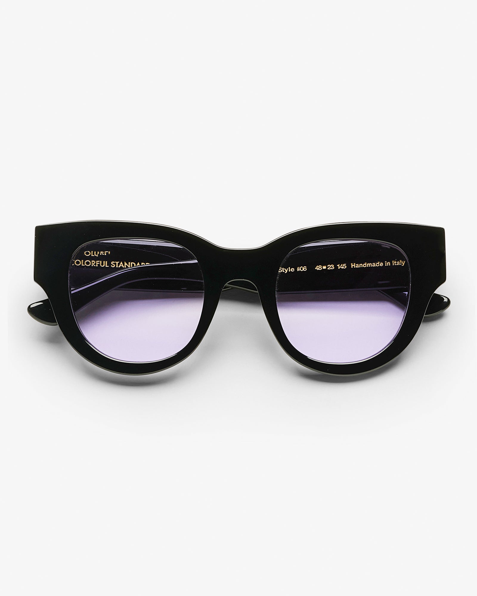 Sunglass 06 - Deep Black Solid - Lavender