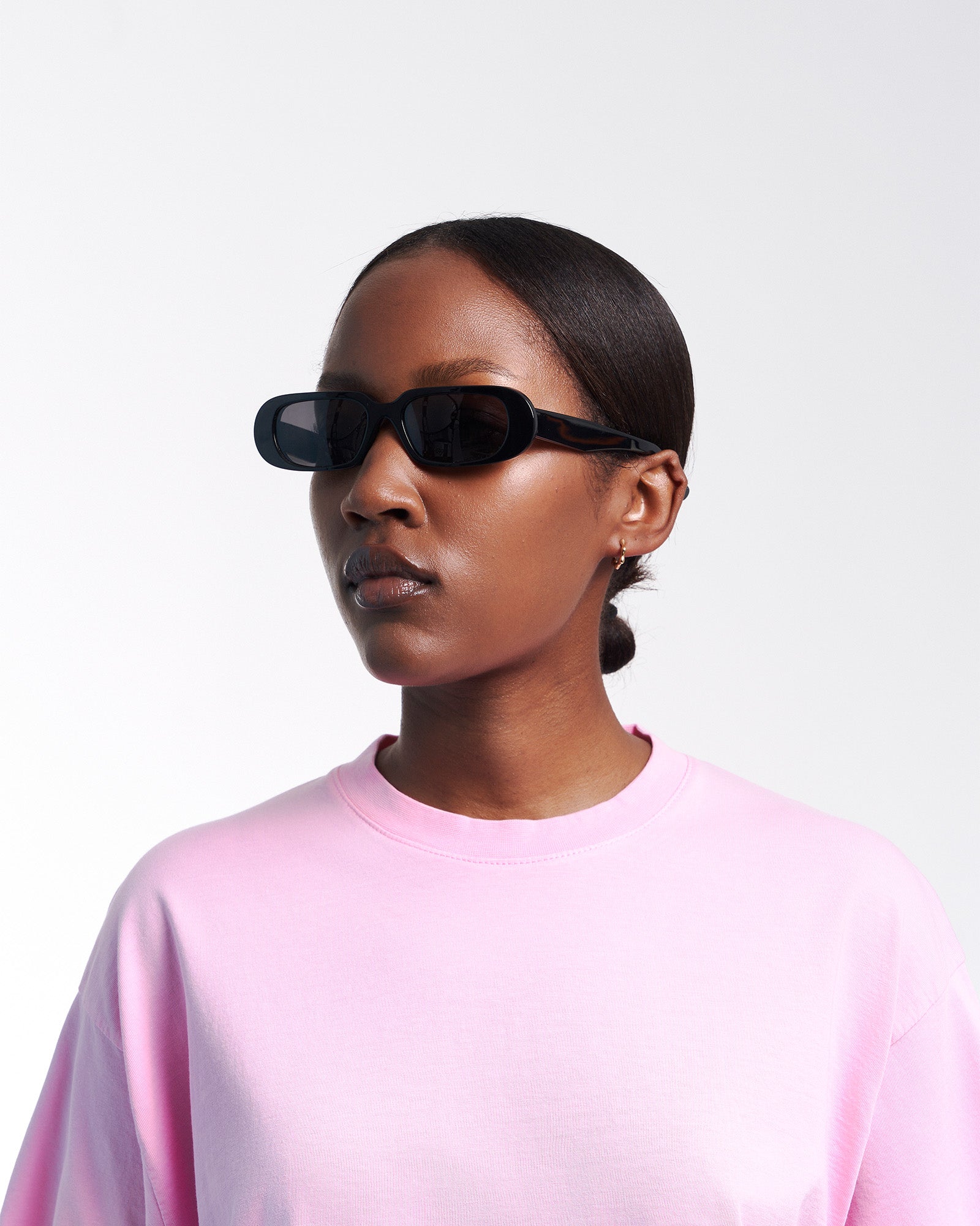 Sunglass 09 - Deep Black Solid - Orange
