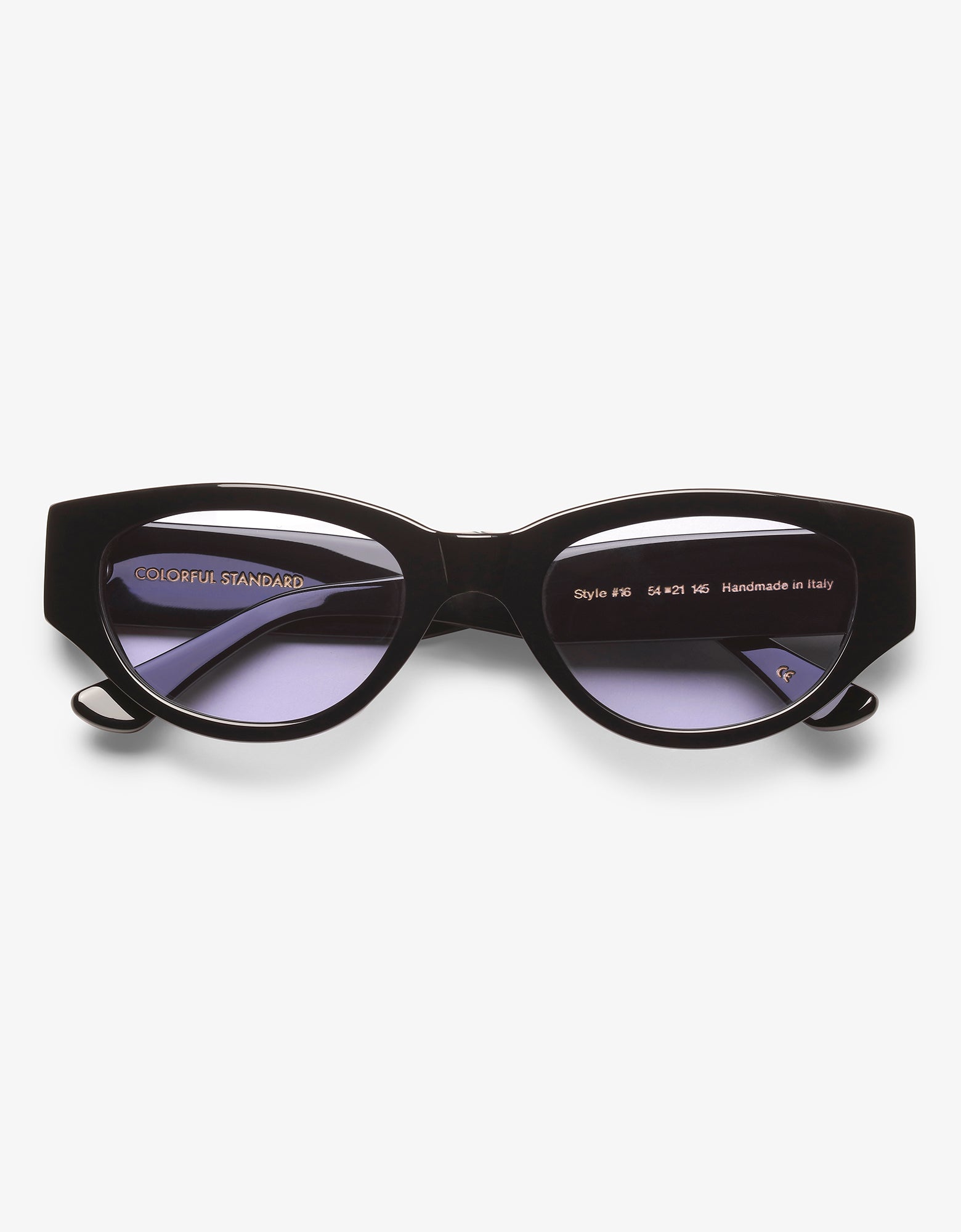 Sunglass 16 - Deep Black Solid - Lavender
