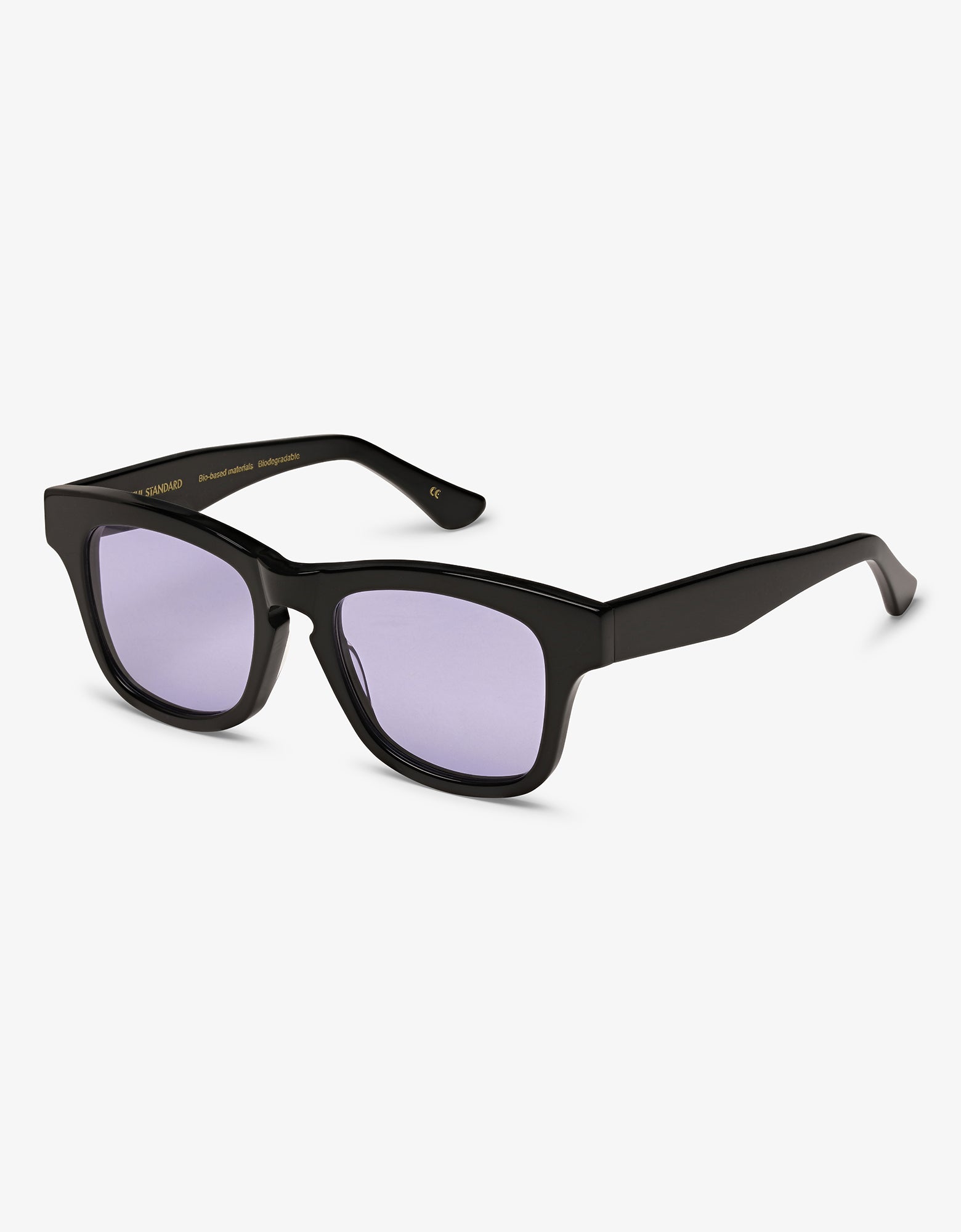 Sunglass 17 - Deep Black Solid - Lavender