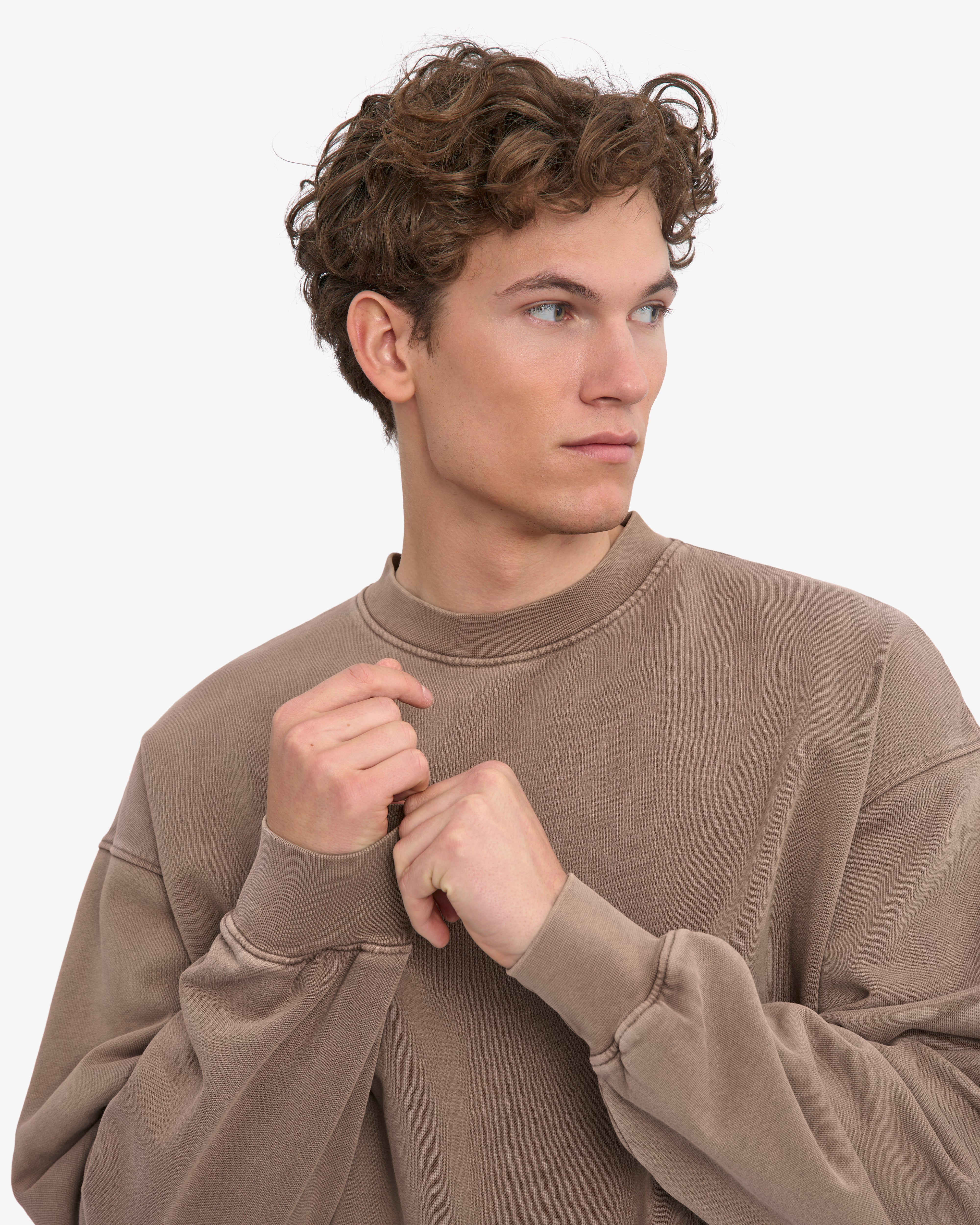 Organic Oversized Crew - Faded Khaki