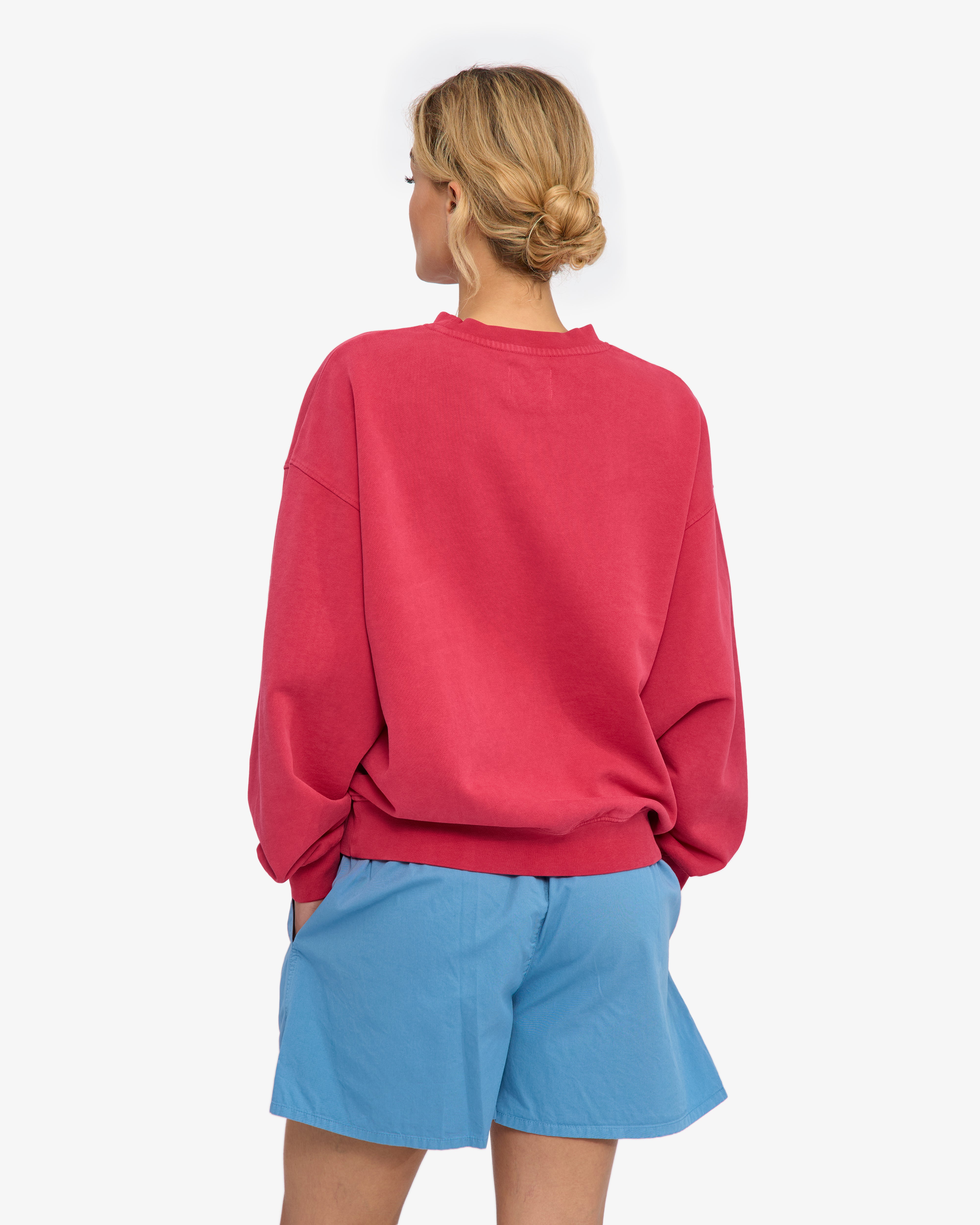 Organic Oversized Crew - Faded Red