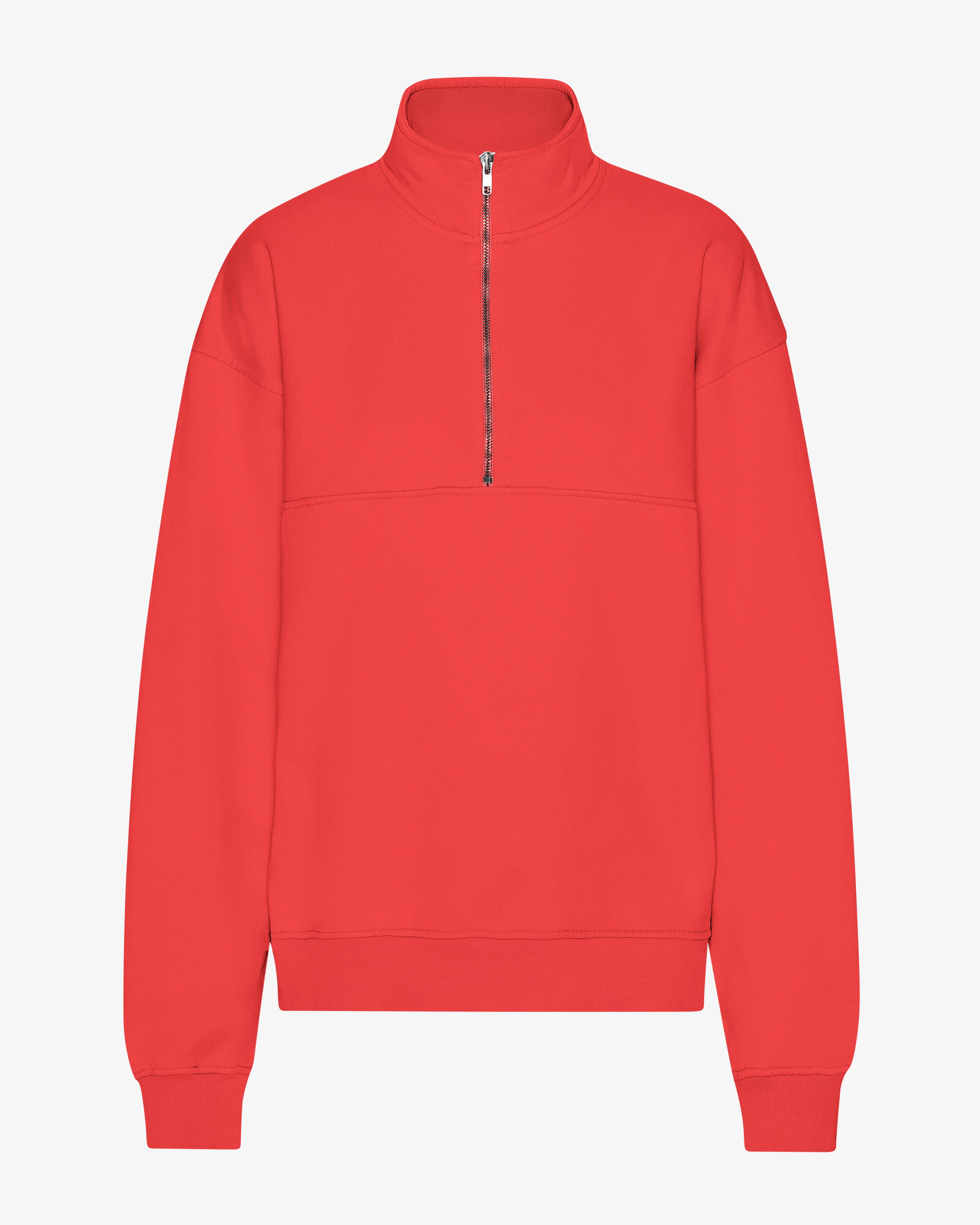 Organic Quarter Zip - Red Tangerine