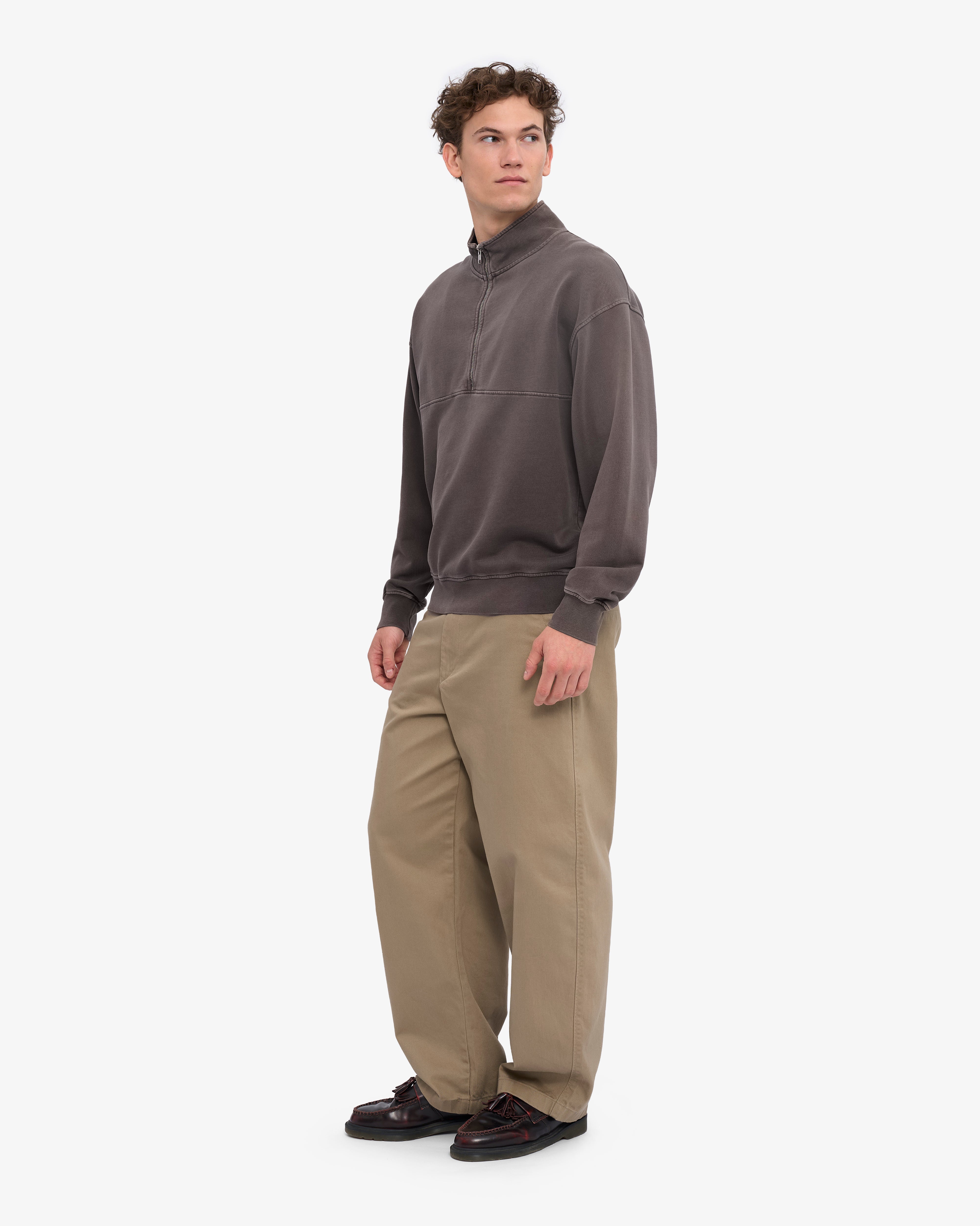 Organic Quarter Zip - Faded Mud