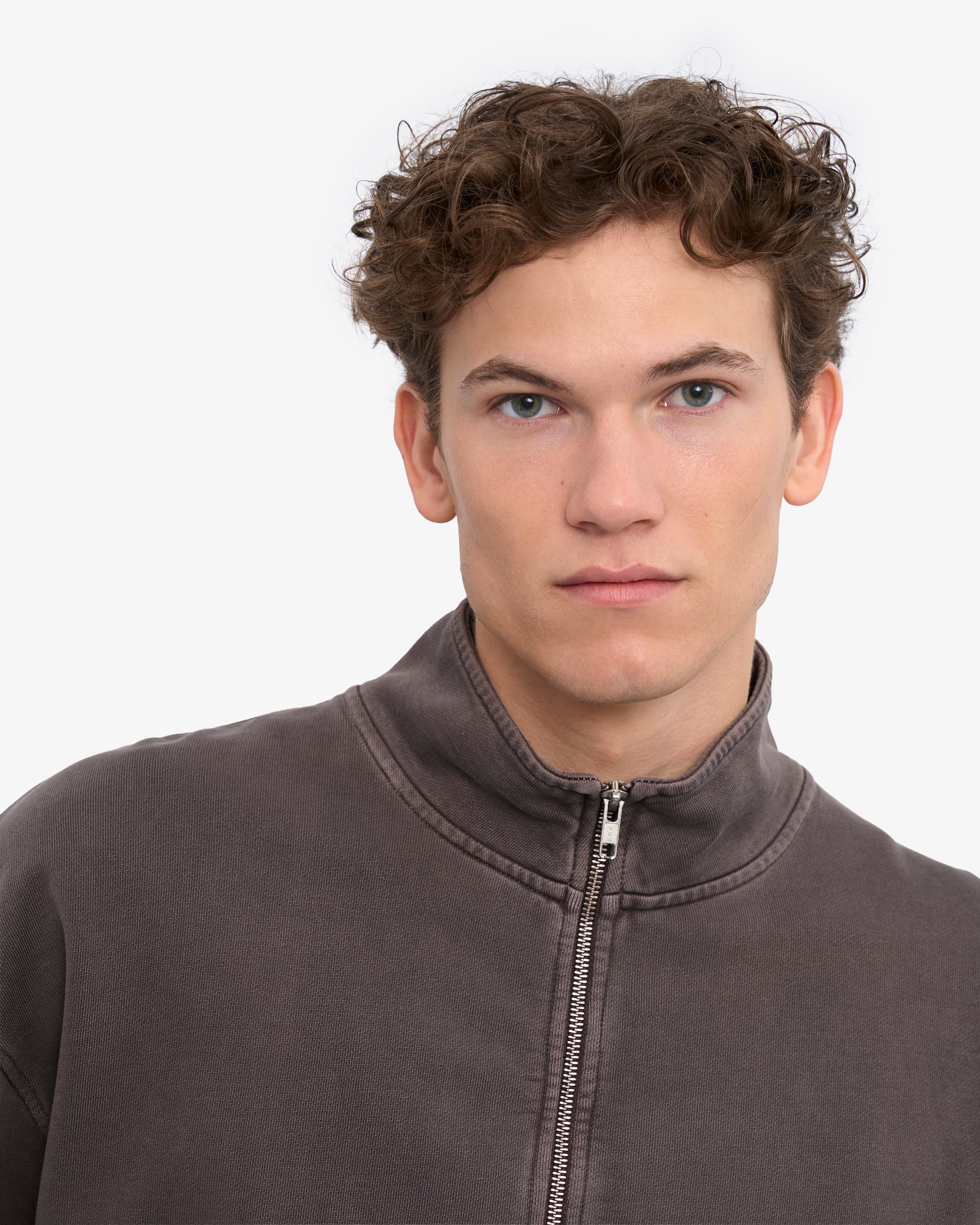 Organic Quarter Zip - Faded Mud