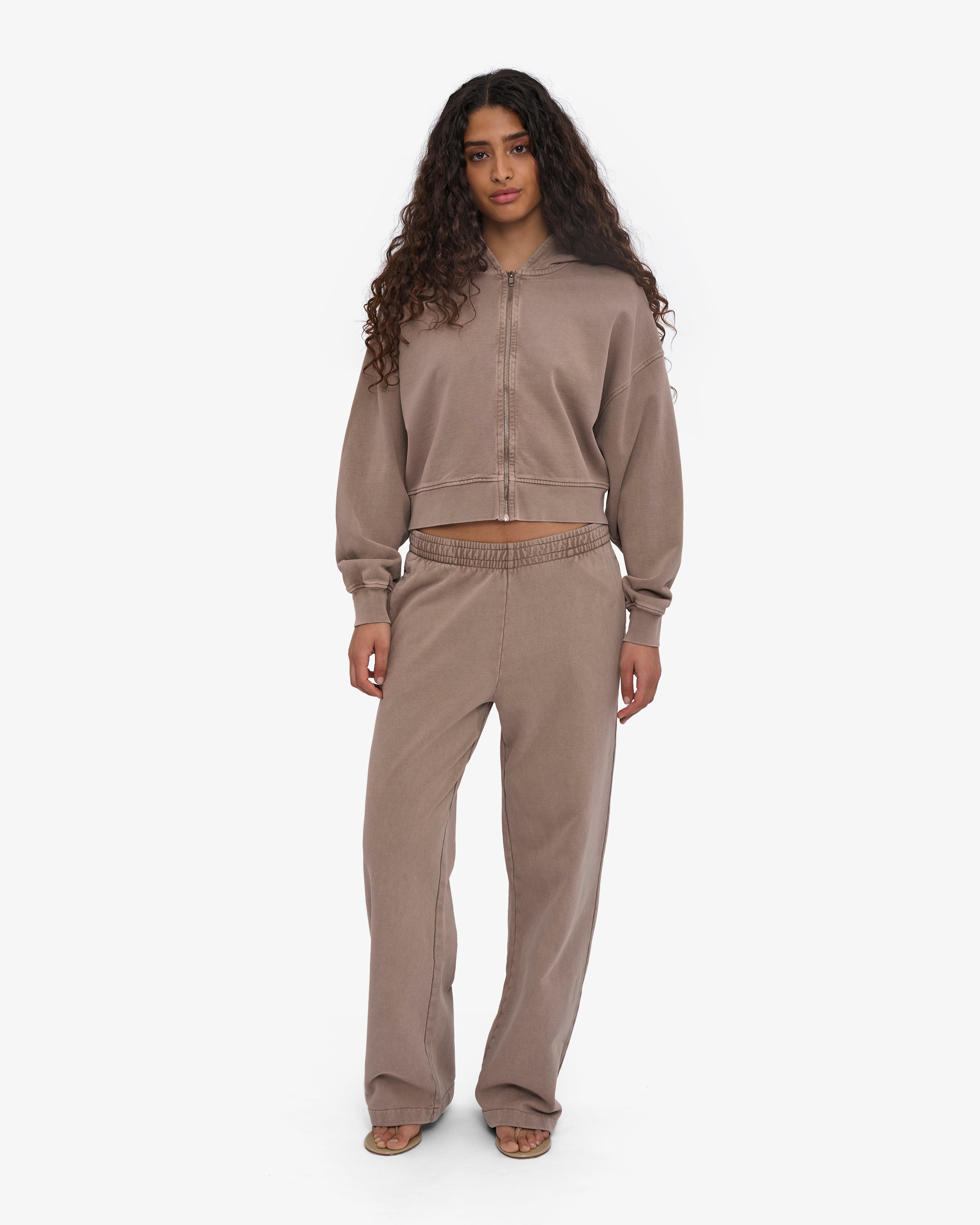Organic Straight Leg Sweatpants - Faded Khaki