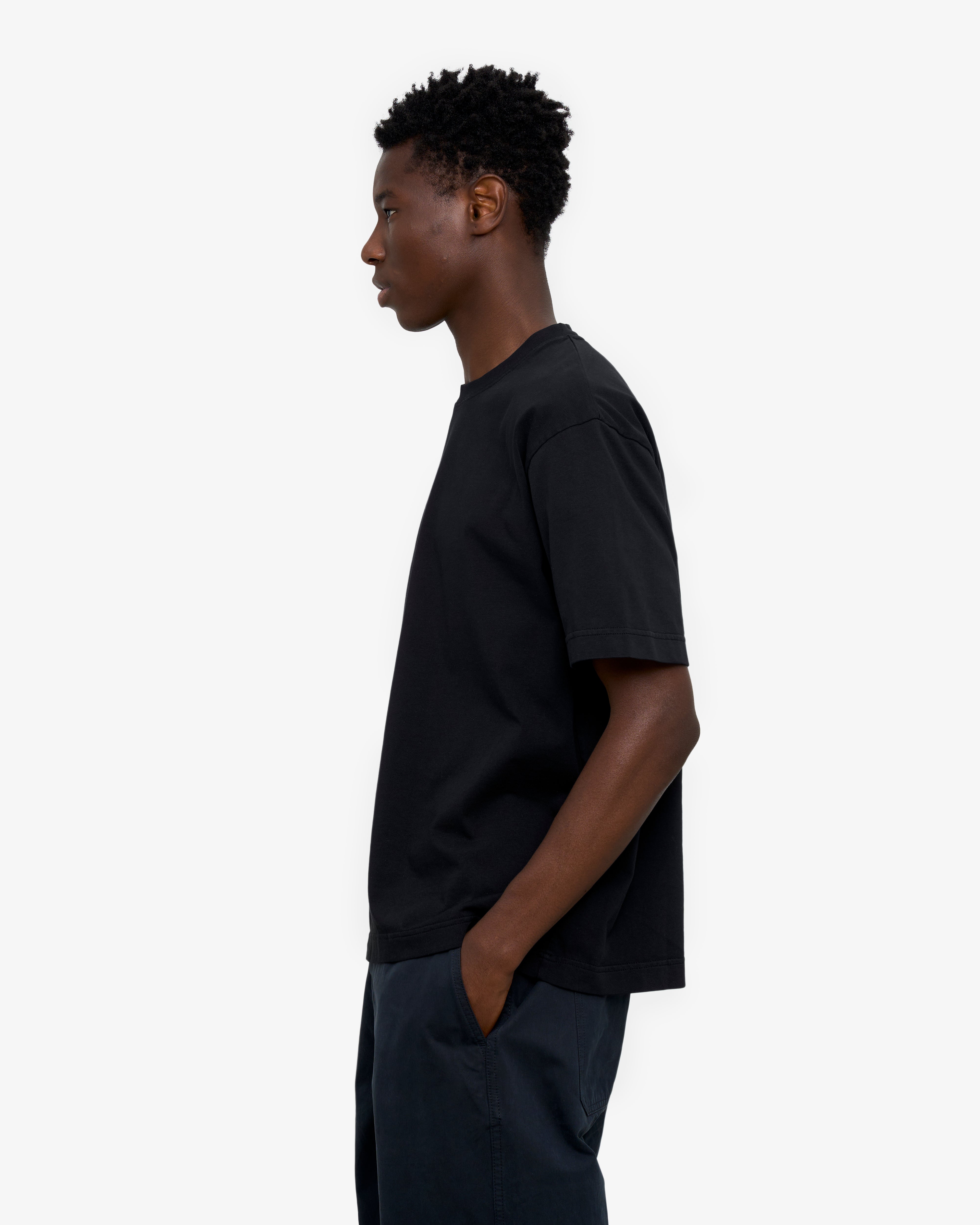 Heavy Organic Boxy Tee - Deep Black