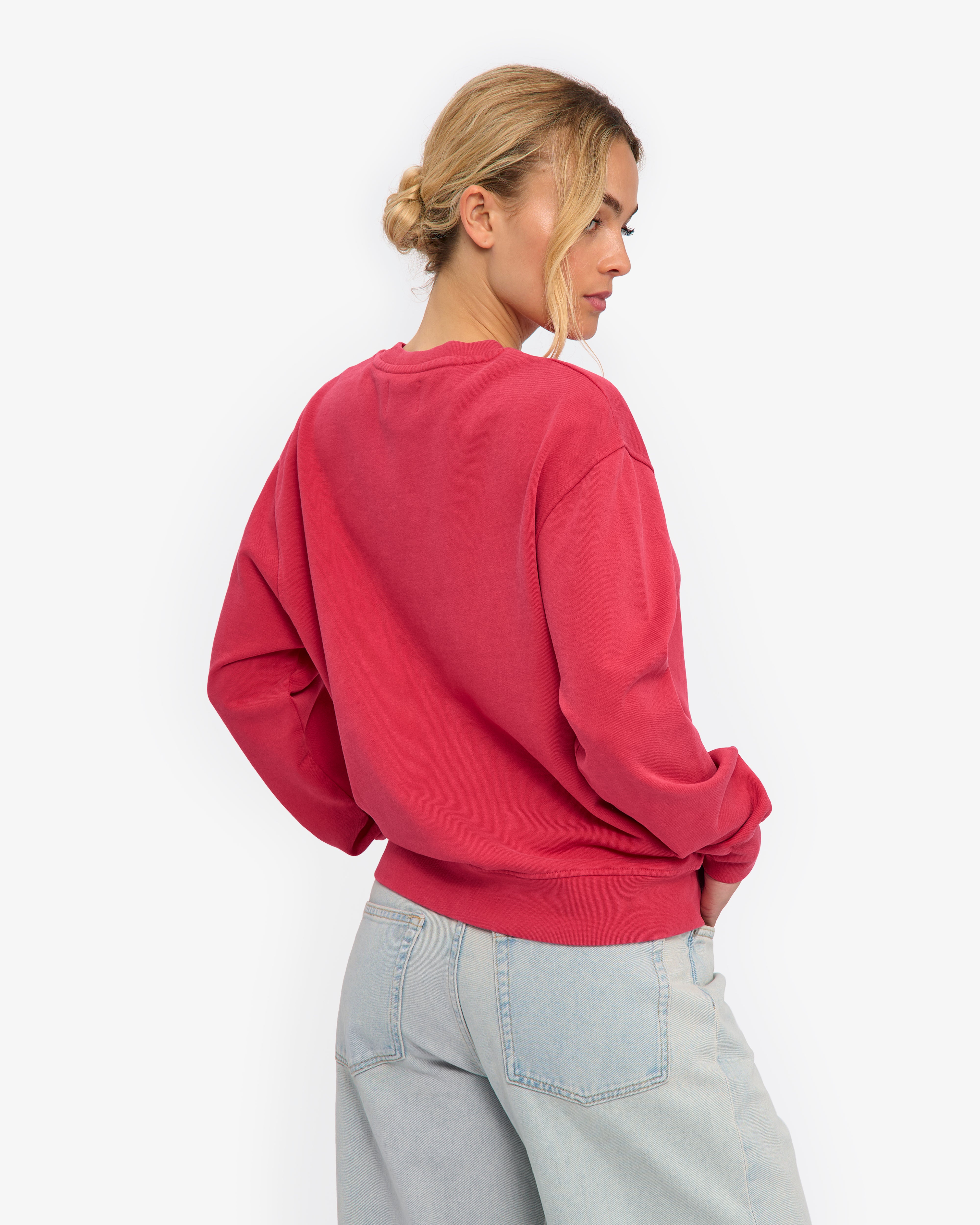 Women Classic Organic Crew - Faded Red