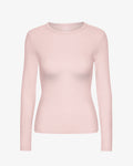 Women Organic Rib LS T-Shirt - Faded Pink
