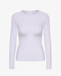 Women Organic Rib LS T-Shirt - Soft Lavender