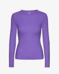 Women Organic Rib LS T-Shirt - Ultra Violet