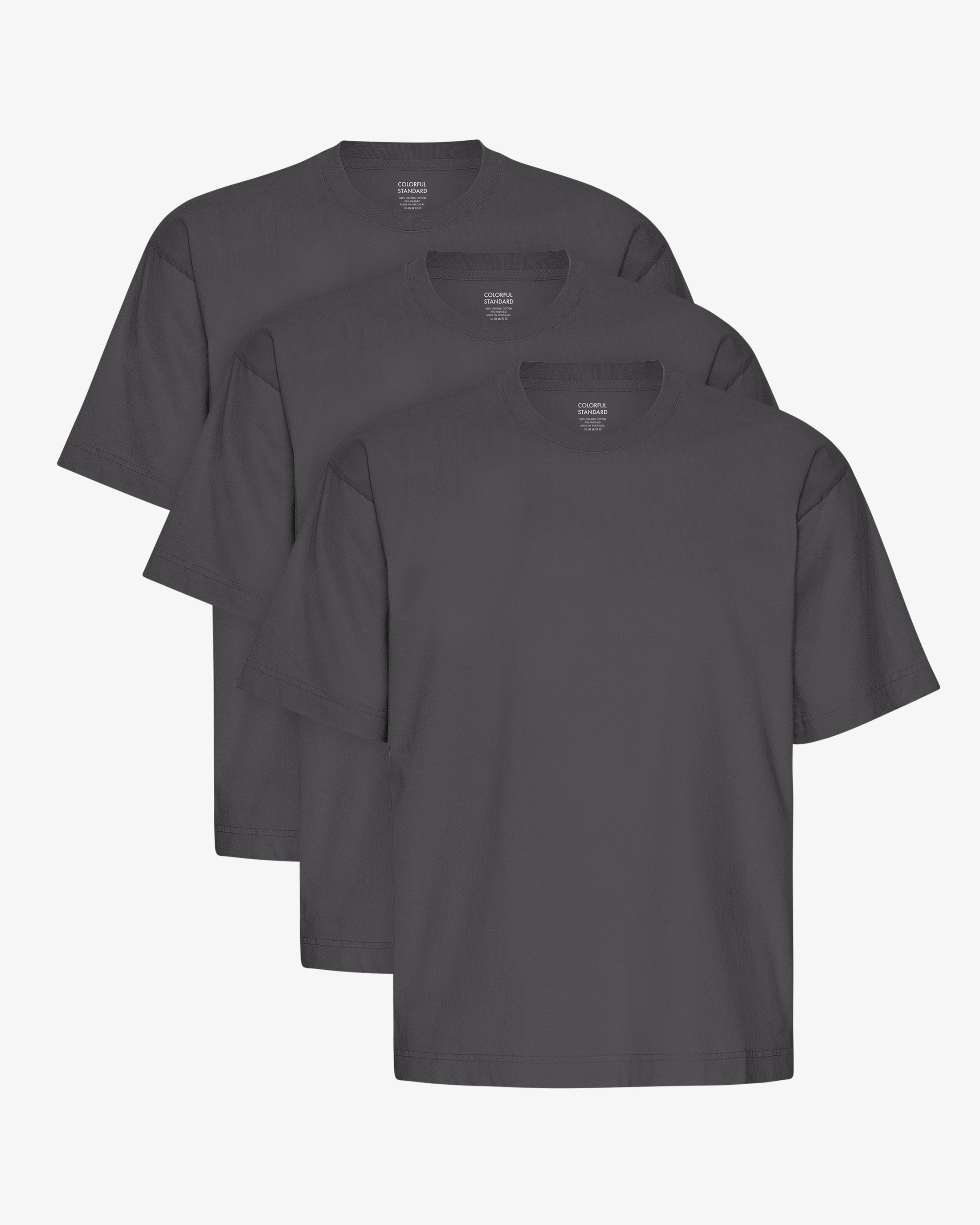 Oversized Organic T-Shirt - Lava Grey (3-Pack)
