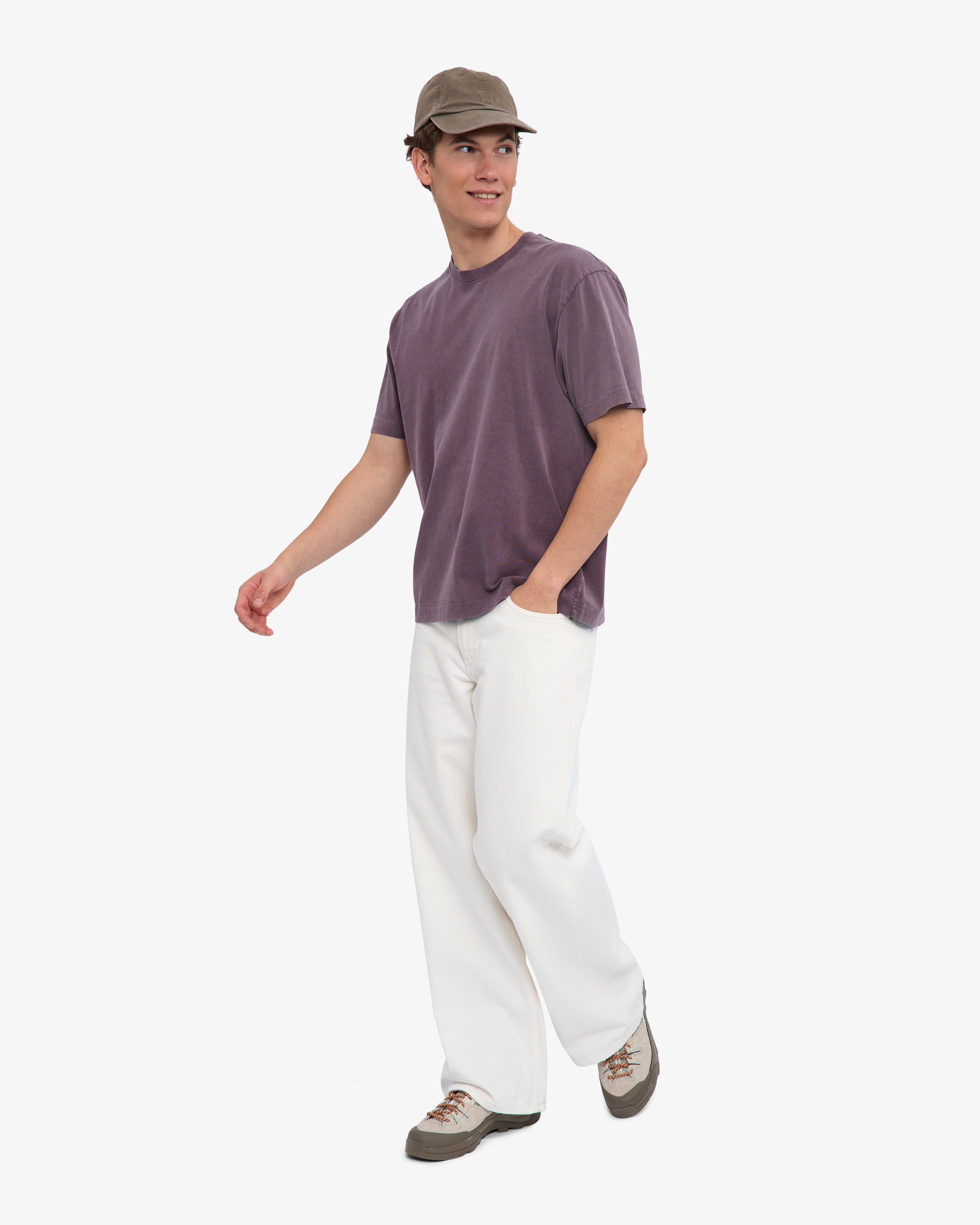 Oversized Organic T-Shirt - Faded Grape