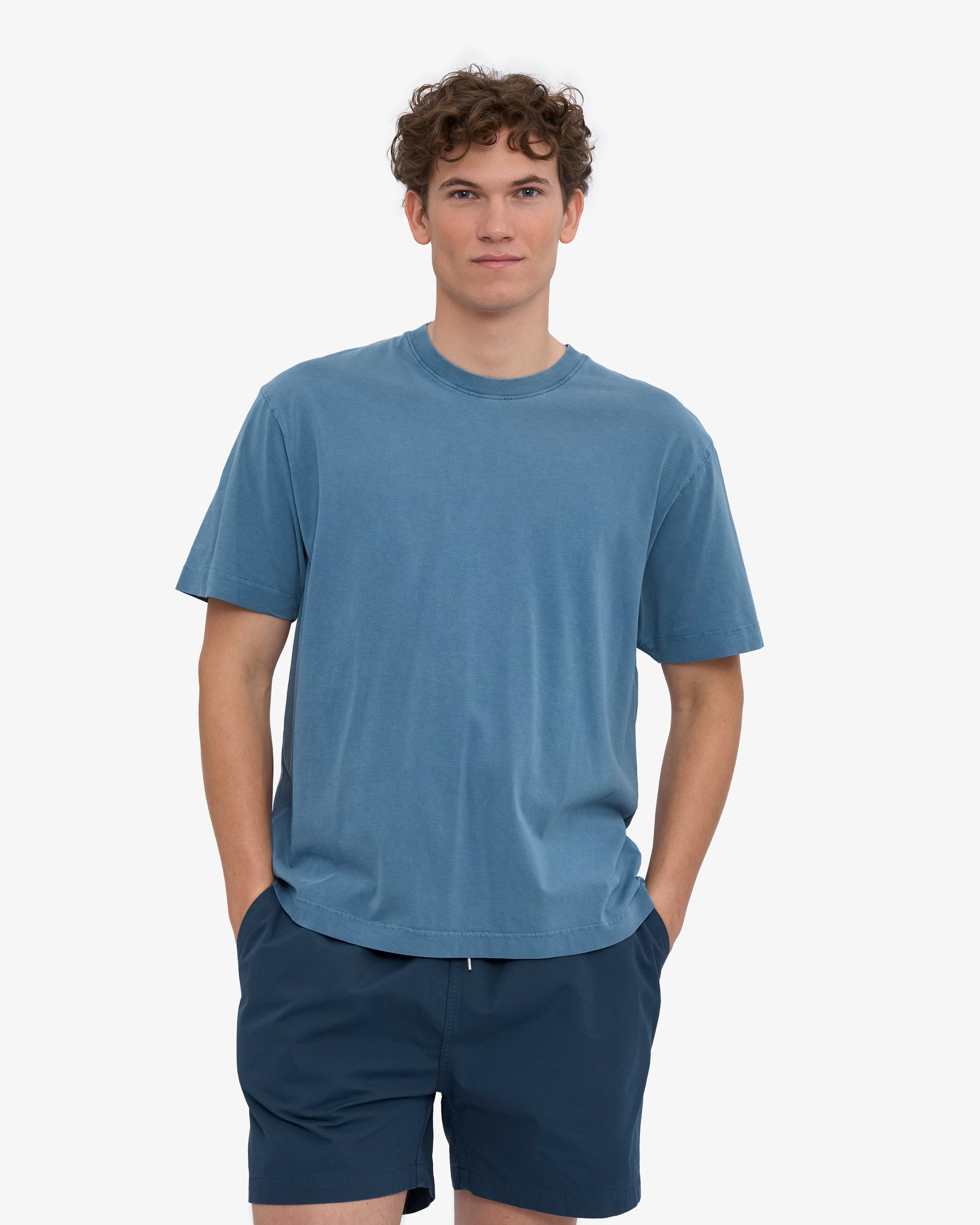 Oversized Organic T-Shirt - Faded Indigo